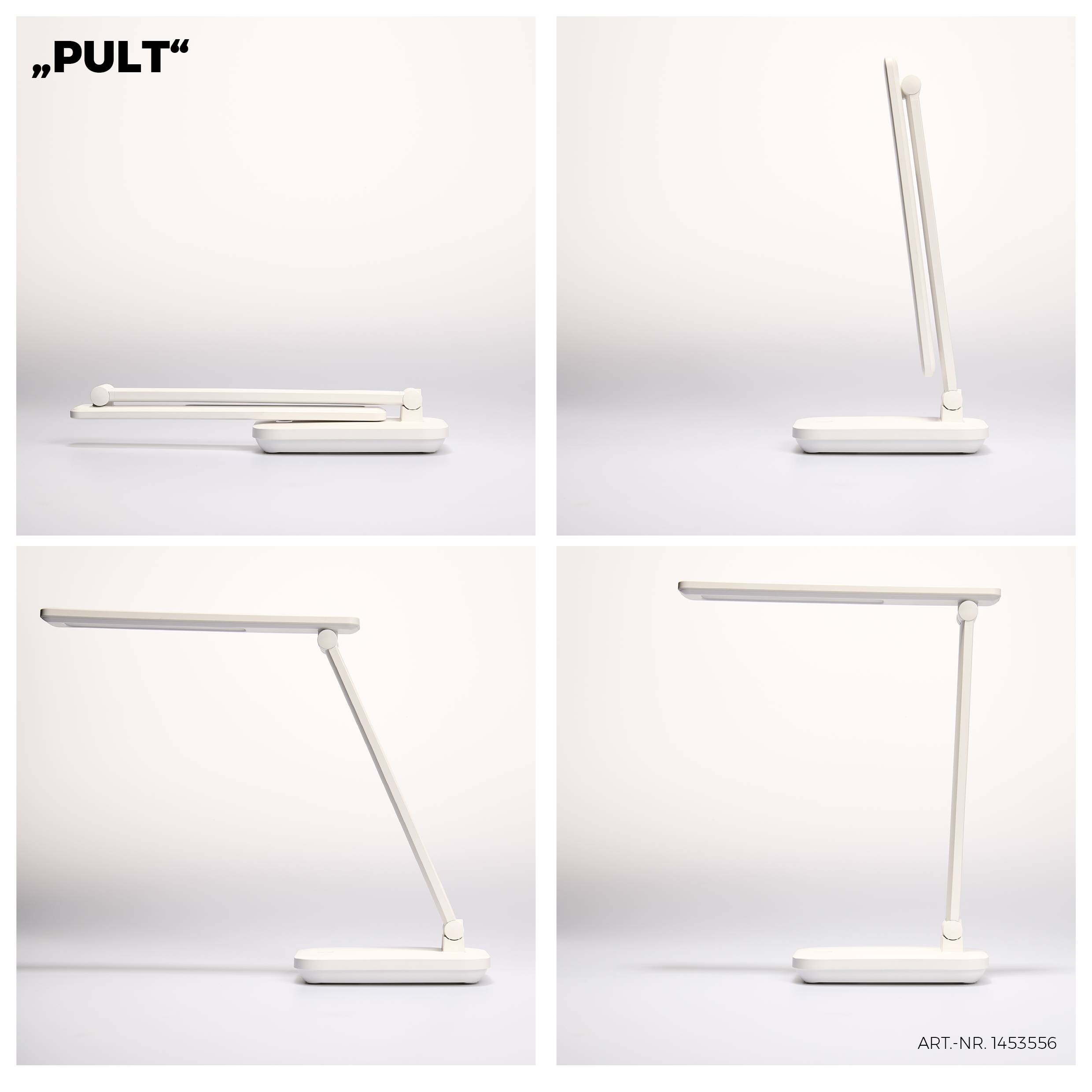 LED-Schreibtischleuchte EINLICHT "Pult" 5W, dimmbar, USB-C, Akku, schwenkbar
