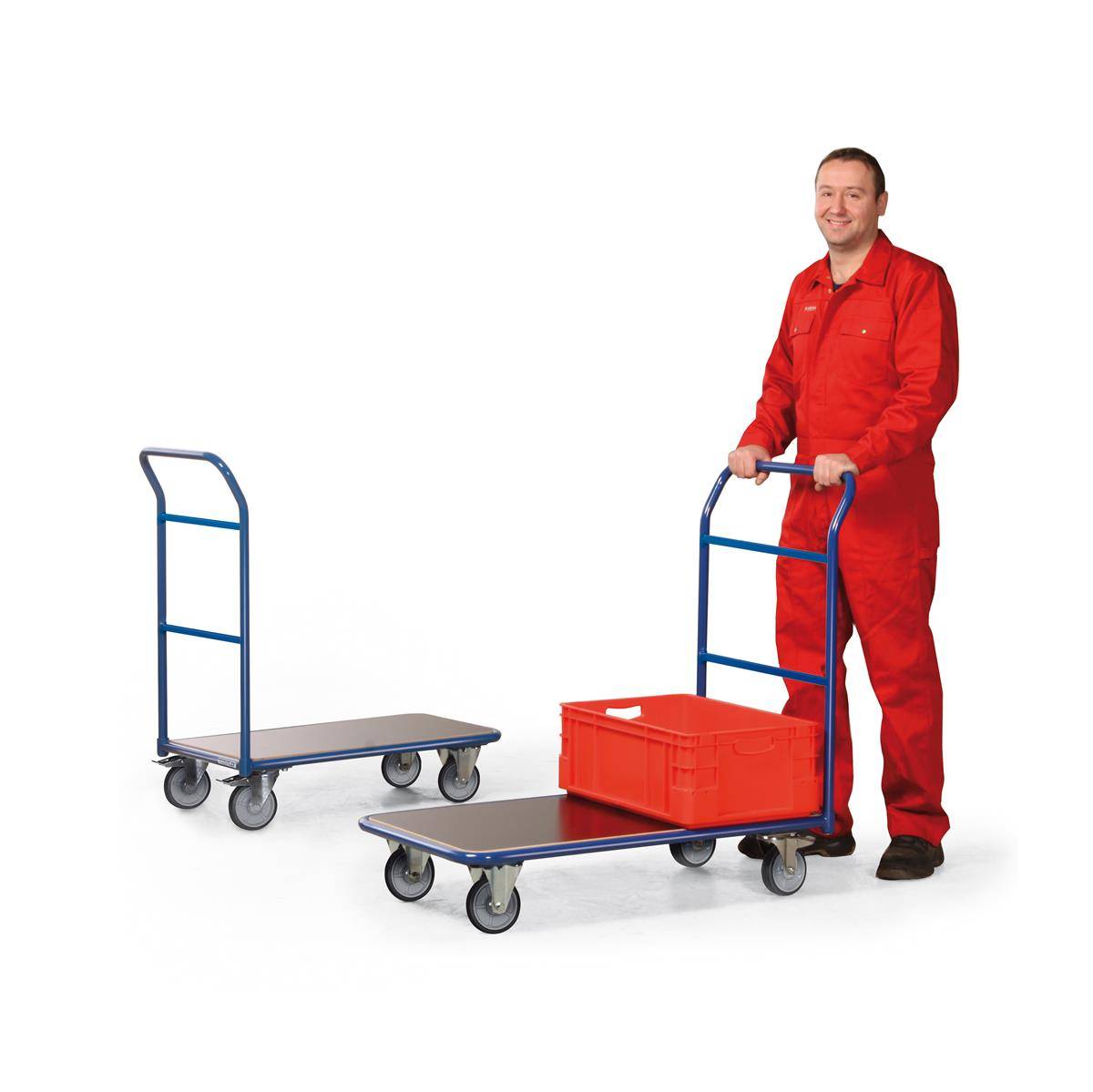 Magazinwagen TAUROFLEX 250 kg 1000×600 mit 1 Schiebebügel - 100-1004