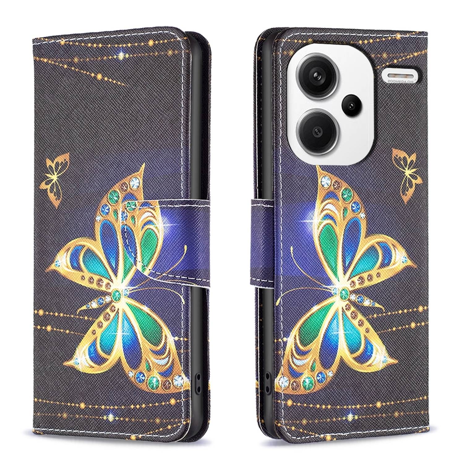 Für Xiaomi Redmi Note 13 Pro Plus Kunstleder Tasche Hülle Book Motiv 5
