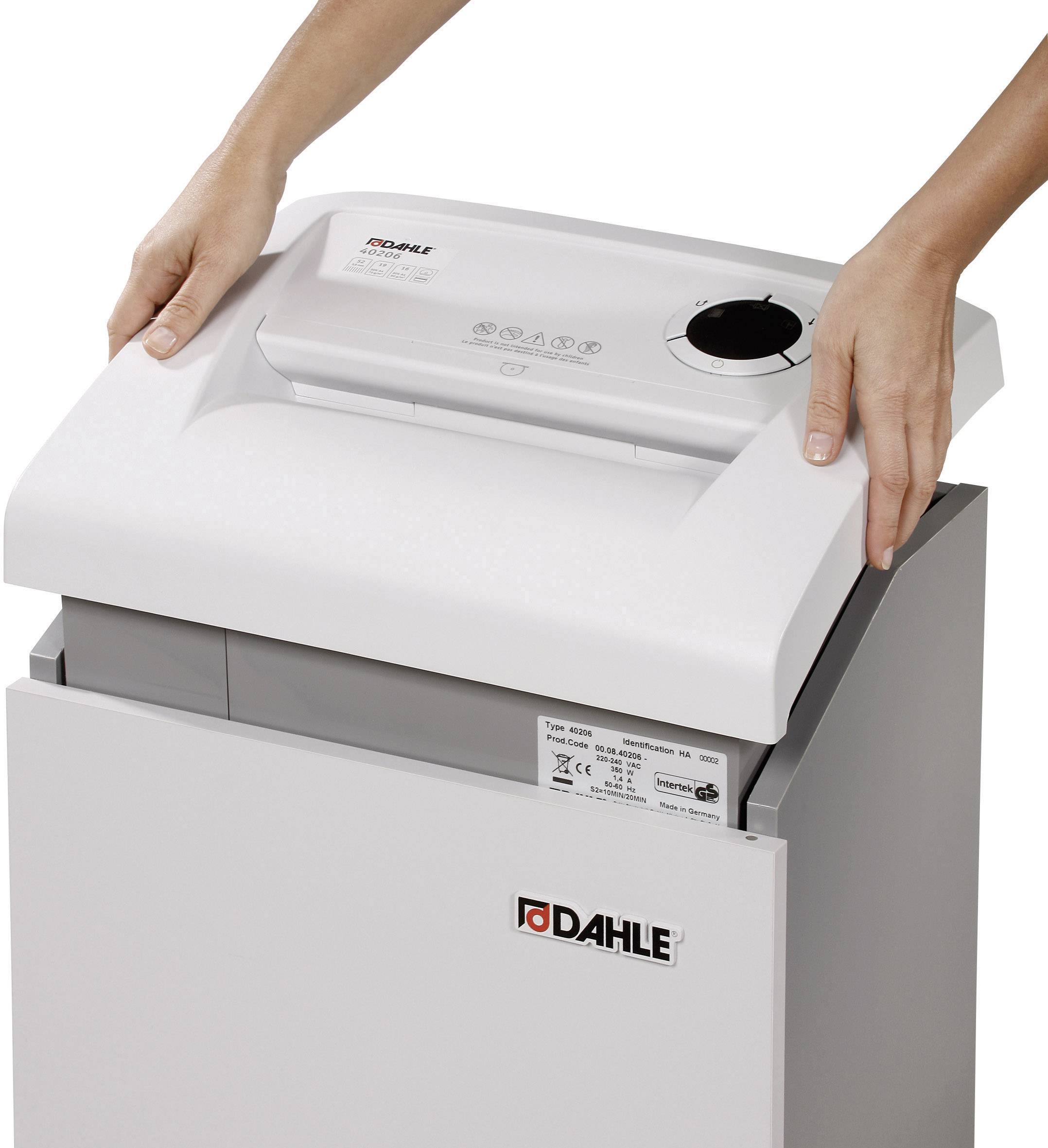 Dahle CleanTec 41304 Aktenvernichter 23 Streifenschnitt 60 l Vernichtet auch Büroklammern, CDs, DVDs, Heftklammern, Kreditkarte
