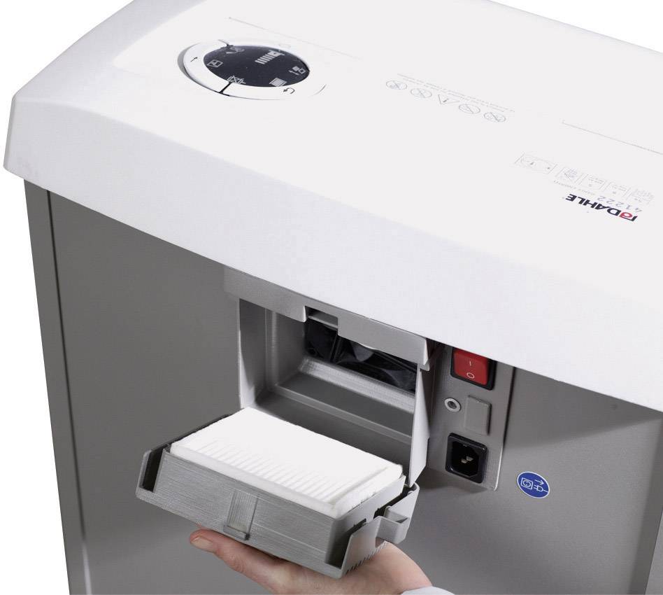 Dahle CleanTec 41330 Aktenvernichter 6 Partikelschnitt 60 l Vernichtet auch Büroklammern, Heftklammern, Kreditkarte