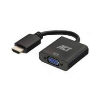 ACT AC7535 HDMI-A VGA Adapter | HDMI-A Stecker - VGA Buchse | Audio | 15 cm