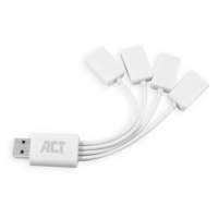 ACT AC6210 USB-Hub 2.0 | 4x USB-A | Flexibel | 8 cm