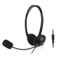 ACT AC9330 On-Ear-Headset | Flexibles Mikrofon | 3,5-mm-Audiobuchse | Schwarz | 2 Meter