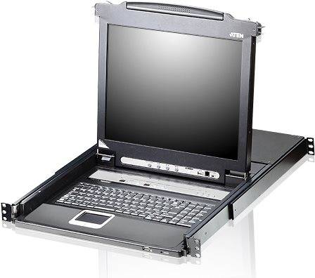 Aten 8 Port 19" LCD KVMP Switch, USB port Integrated French Keyboard layout,