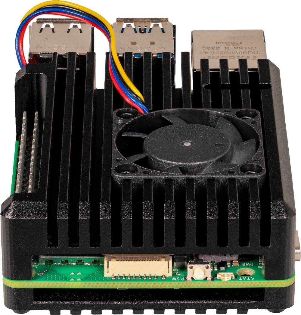 Joy-it Armor Case BLOCK ACTIVE SBC-Gehäuse Passend für (Entwicklungskits): Raspberry Pi® inkl. aktiven Kühler Schwarz