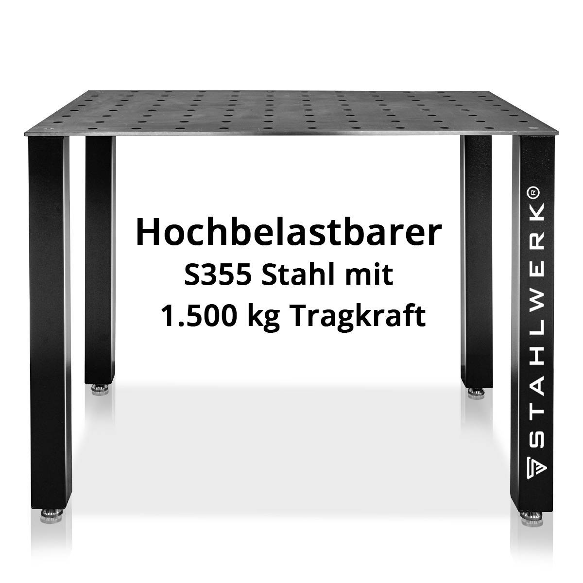 STAHLWERK Schweißtisch DIY-Bausatz hochbelastbare 12 mm Arbeitsplatte S355 Stahl