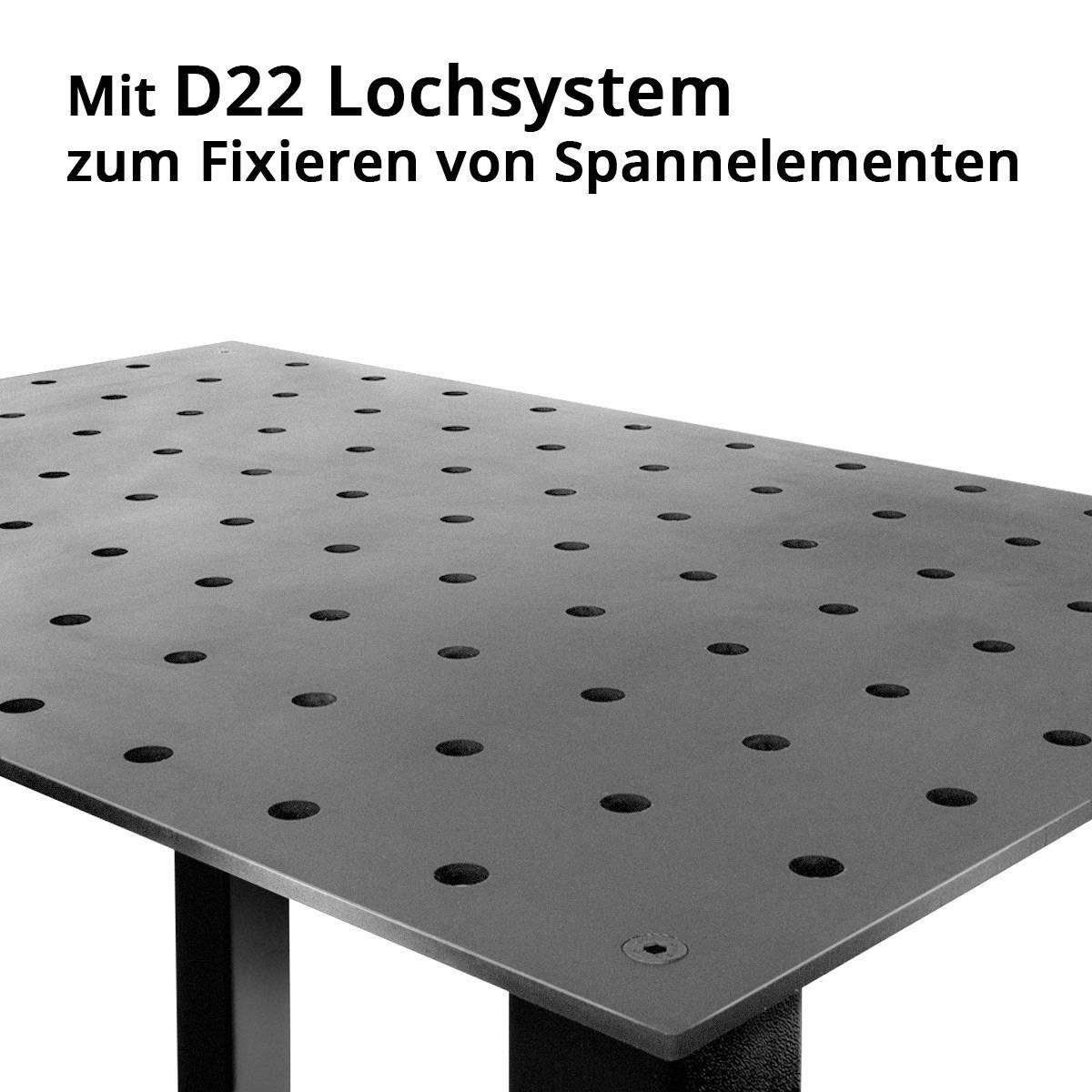 STAHLWERK Schweißtisch DIY-Bausatz hochbelastbare 12 mm Arbeitsplatte S355 Stahl