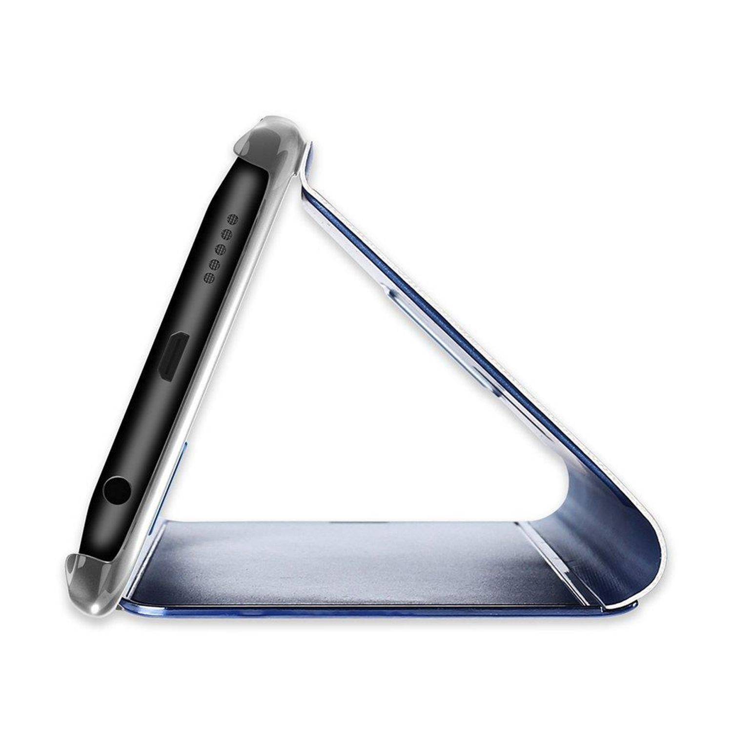 Smart View Spiegel Mirror Smart Cover Schale Etui kompatibel mit Schutzhülle Samsung Galaxy S24 schwarz