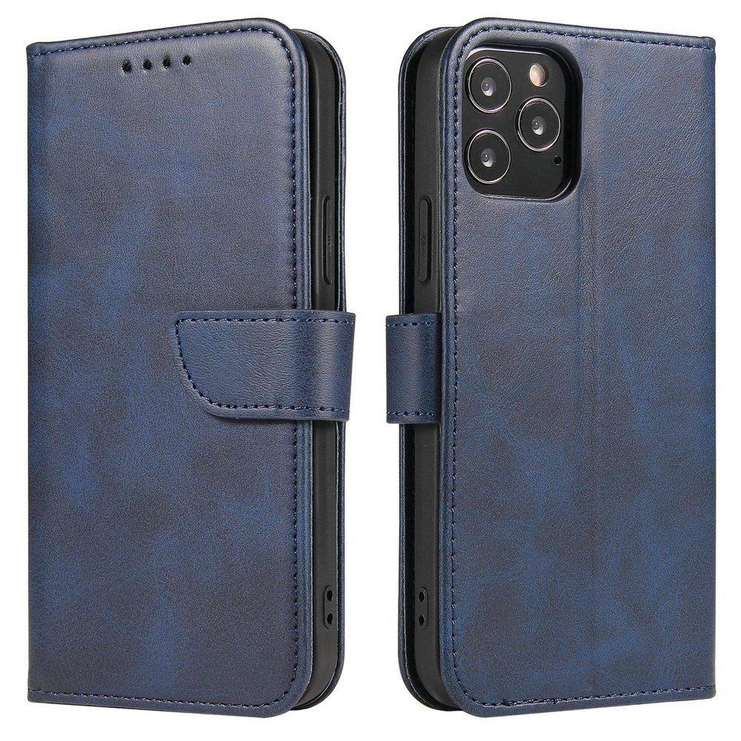 Premium Magnet Case Buch Tasche Schutzhülle aufklappbare Hülle Standfunktion für Samsung Galaxy S24 Plus Blau