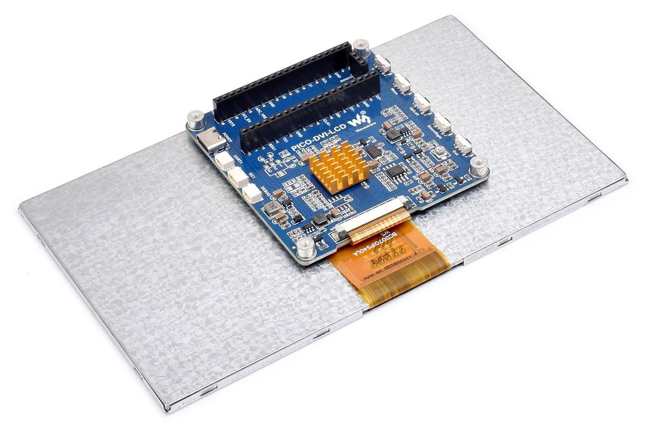 Waveshare 10,1 Zoll DVI-Displaymodul: Für Raspberry Pi Pico, 1024×600 Pixel, LCD IPS-Panel