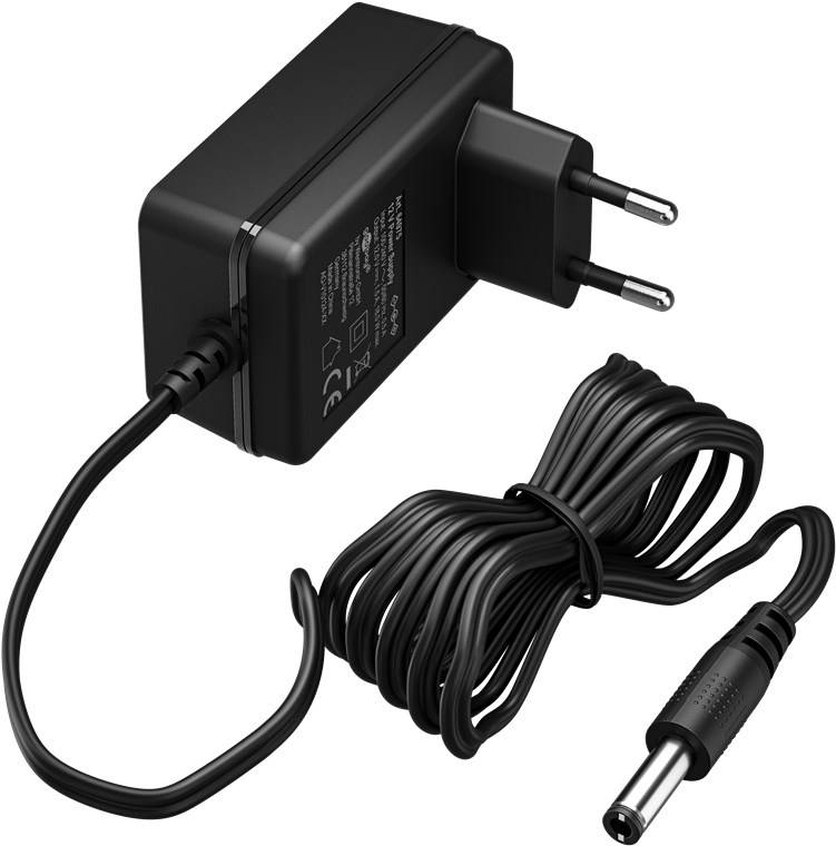 Goobay 64976 12V Netzteil DC Stecker 5,5 x 2,5mm Ladegerät 1,5A / 18W Festspannung Steckernetzteil Netzadapter / Schwarz