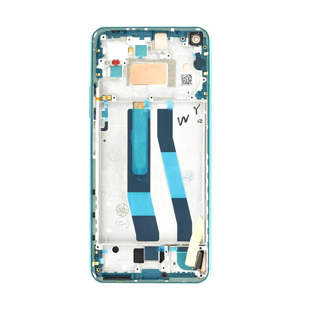 Original Display für Xiaomi 11 Lite 5G NE grün LCD + Rahmen 56000Q0K9D00