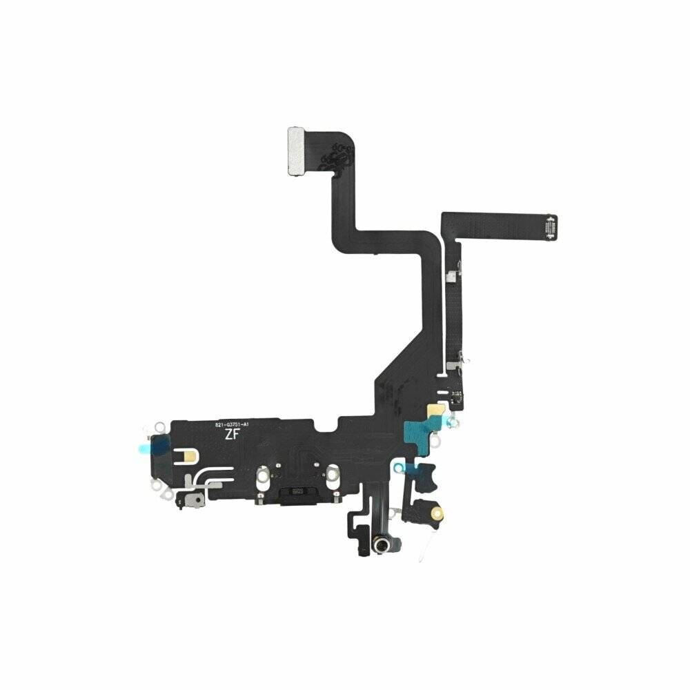Ladebuchse für iPhone 14 Pro Space Schwarz Dock Connector Flex