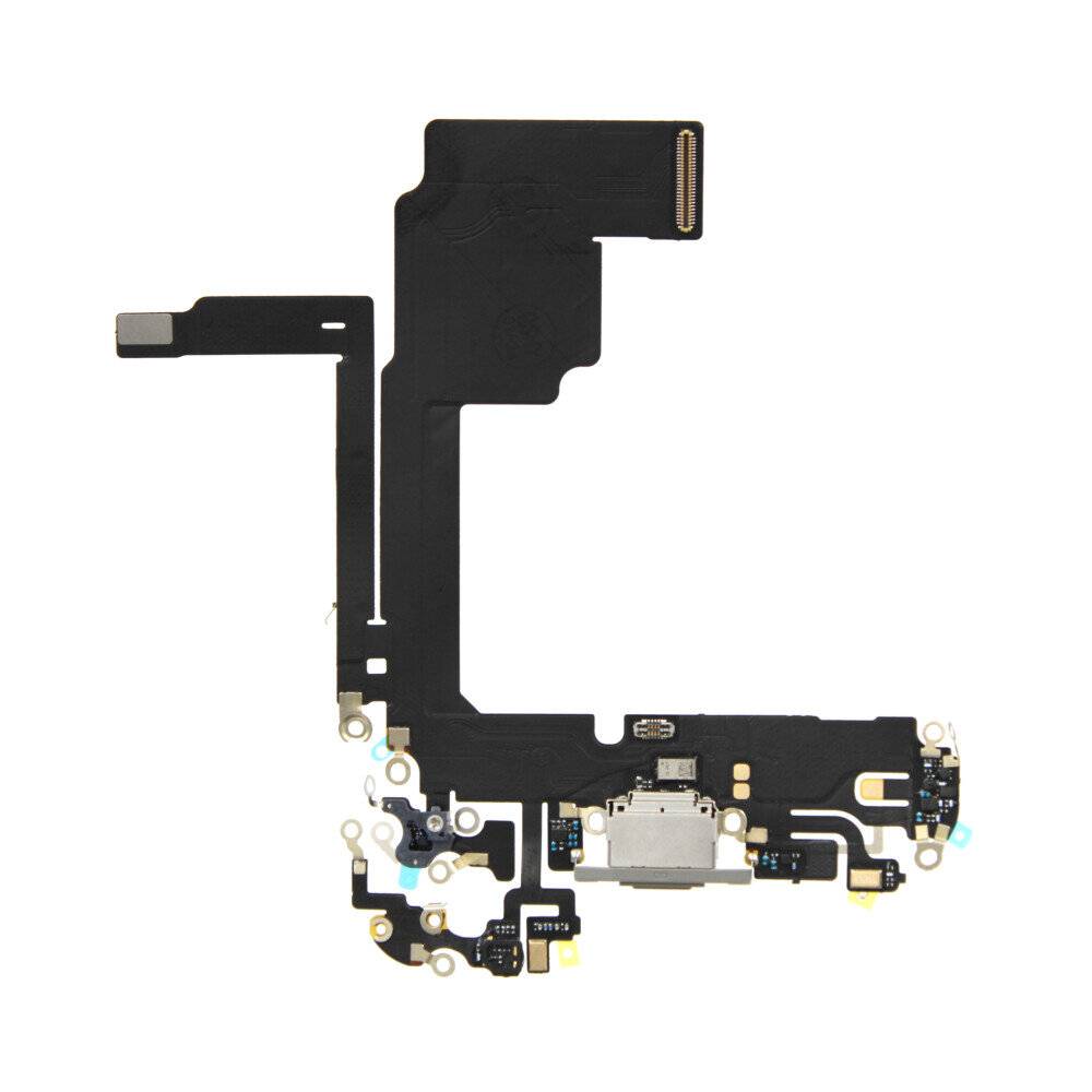 Ladebuchse für iPhone 15 Pro Natürliches Titanium Dock Connector Flex Ersatz