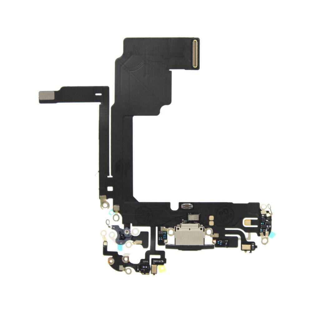 Ladebuchse für iPhone 15 Pro Schwarz Titan Dock Connector Flex Ersatz
