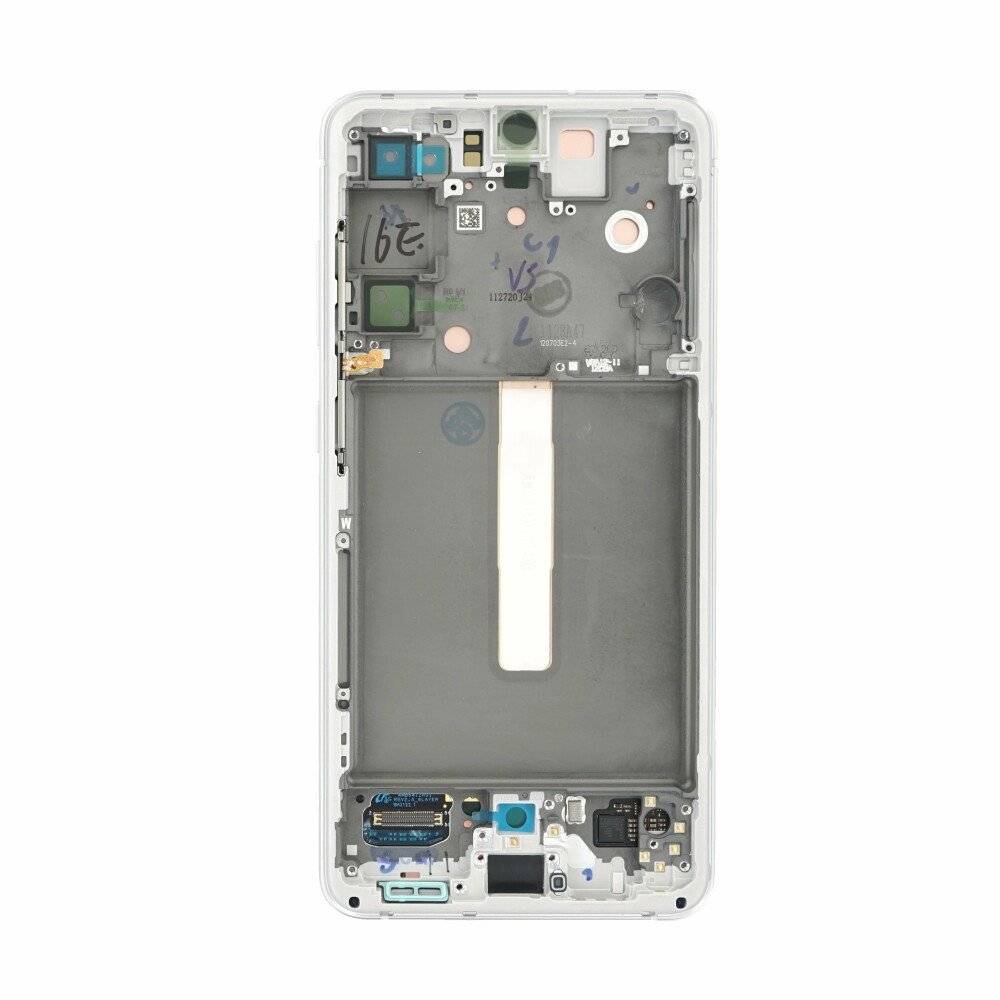 Samsung Display-Einheit + Rahmen für G990 Galaxy S21 FE 5G weiß GH82-26414B