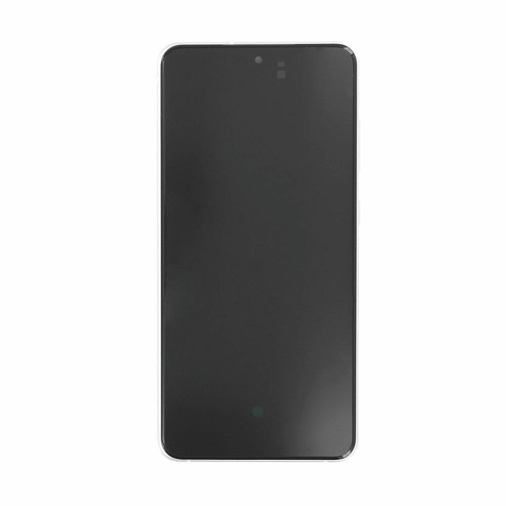 Samsung Display-Einheit + Rahmen für G990 Galaxy S21 FE 5G weiß GH82-26414B