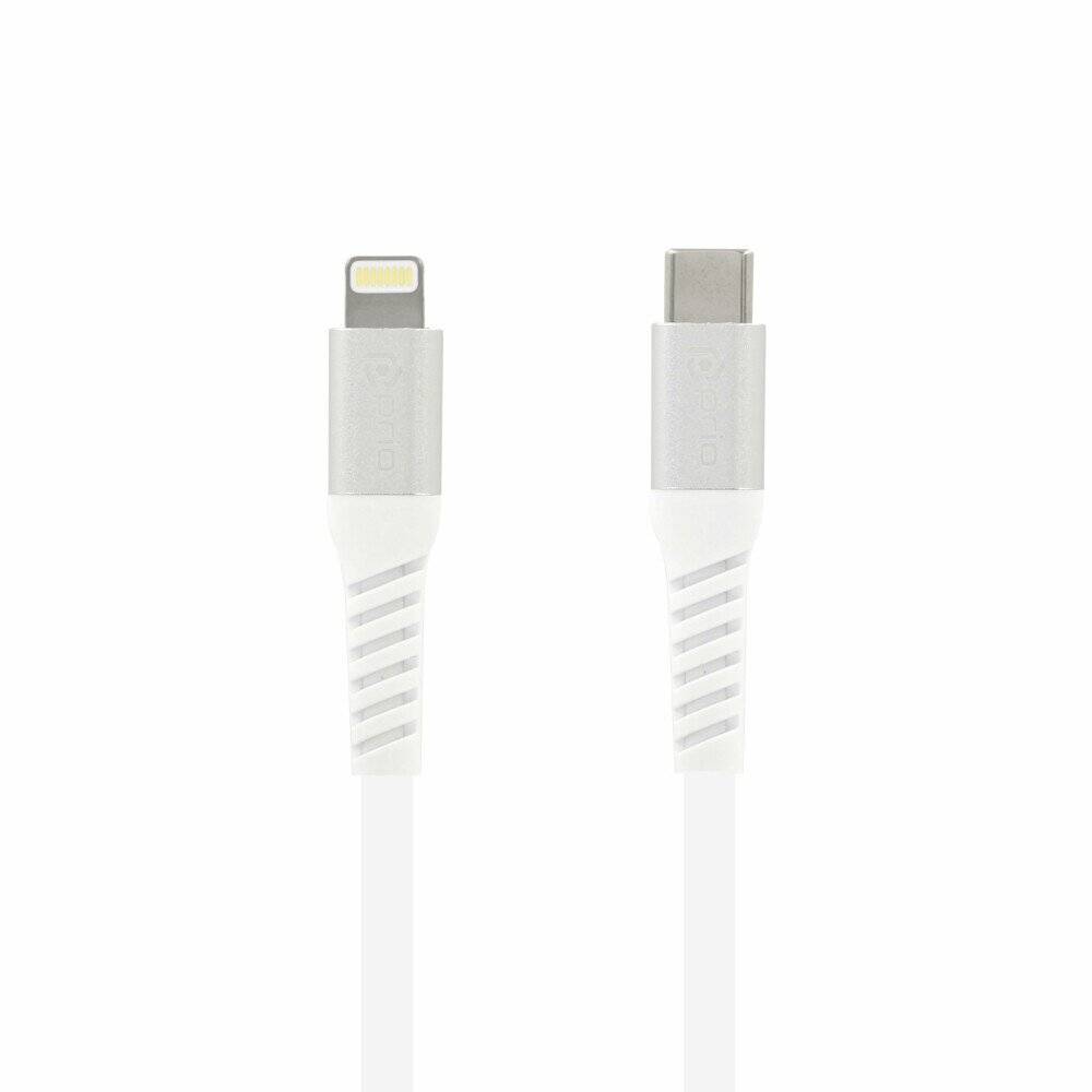 prio Lade- und Synchronisierungskabel USB C auf Lightning MFi-zertifiziert 2 m weiß
