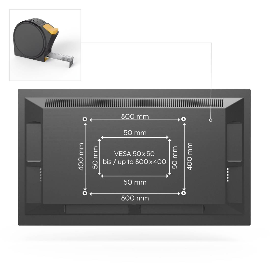 Hama 00220815 TV-Halterung 2,29 m (90'') Schwarz (00220815)