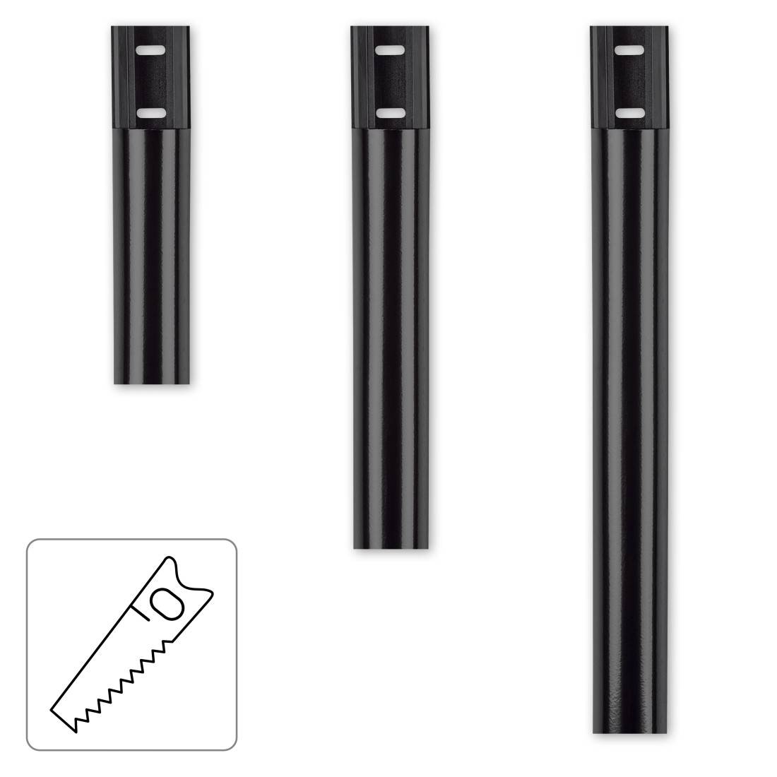 hama 00220990 Alu-Kabelkanal, halbrund, 110 x 3,3 x 1,8 cm, Schwarz