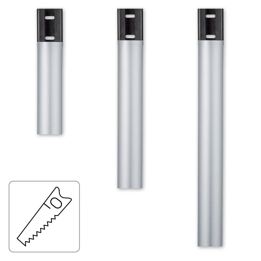 hama 00220991 Alu-Kabelkanal, halbrund, 110 x 3,3 x 1,8 cm, Silber