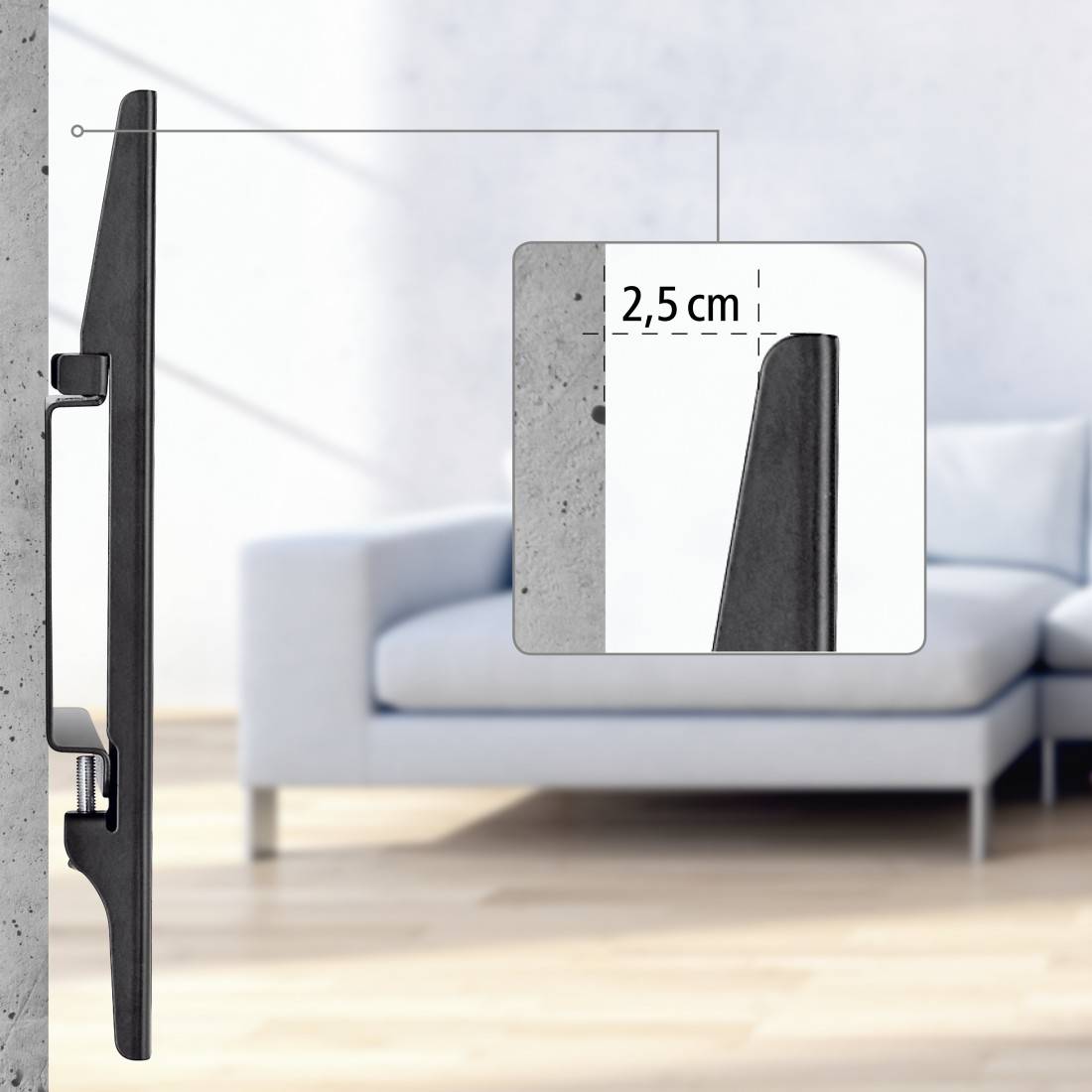 Hama 00220803, 48,3 cm (19"), 116,8 cm (46"), 25 kg, 200 x 200 mm, Schwarz