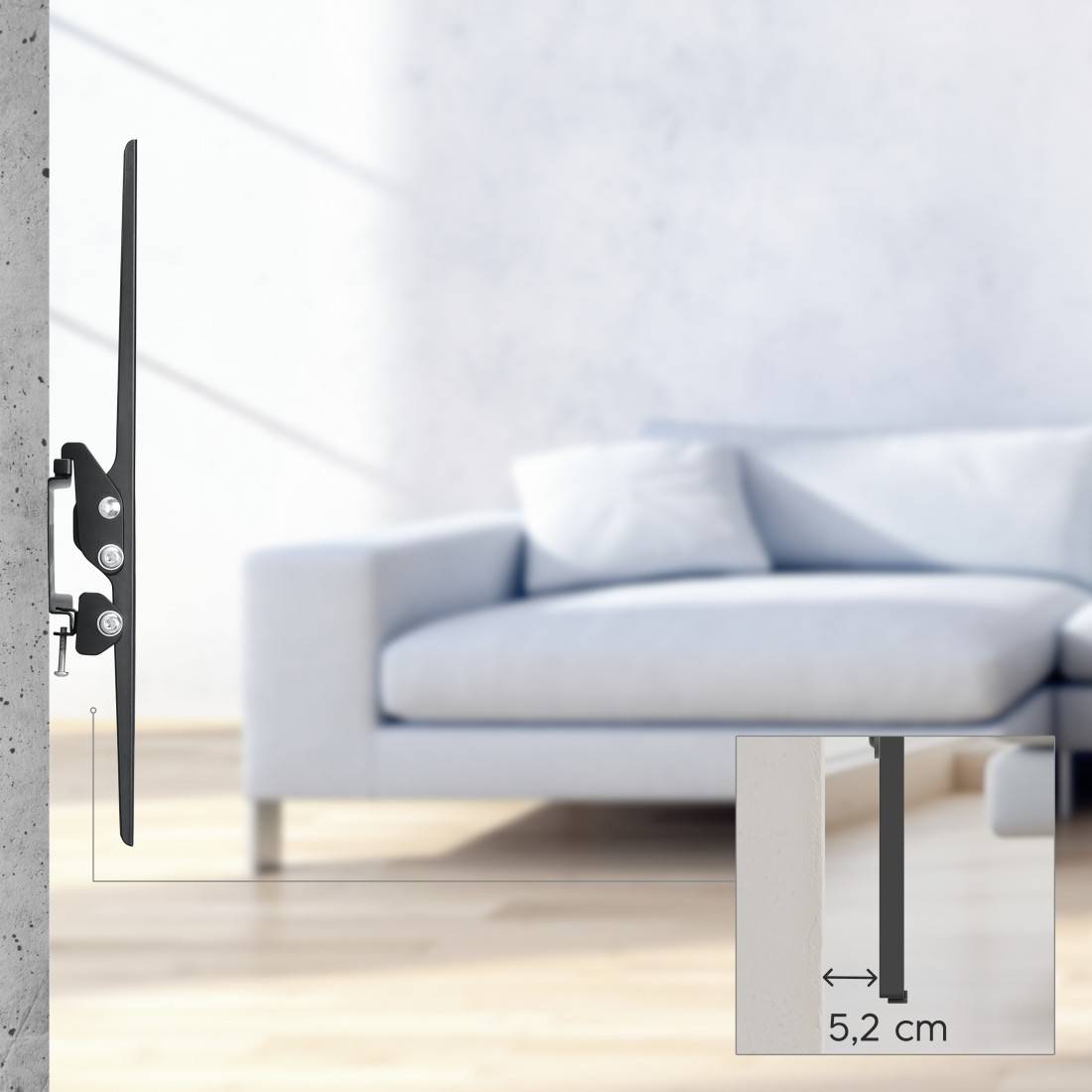 Hama 220812 TV-WH, neigbar, 191 cm, 75