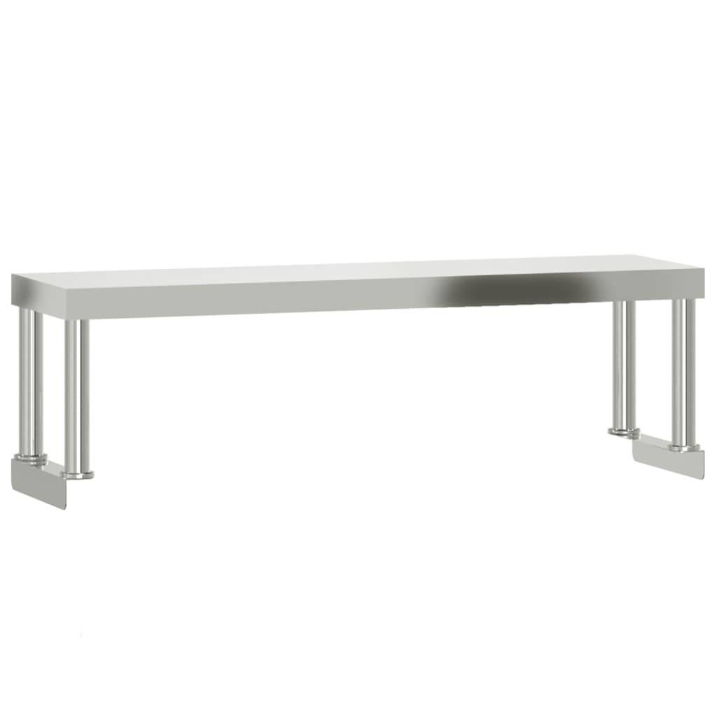 vidaXL Aufsatzboard für Küchentisch 110x30x35 cm Edelstahl