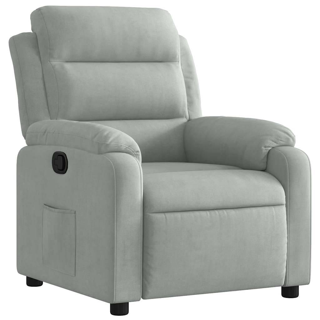 vidaXL Relaxsessel Hellgrau Samt