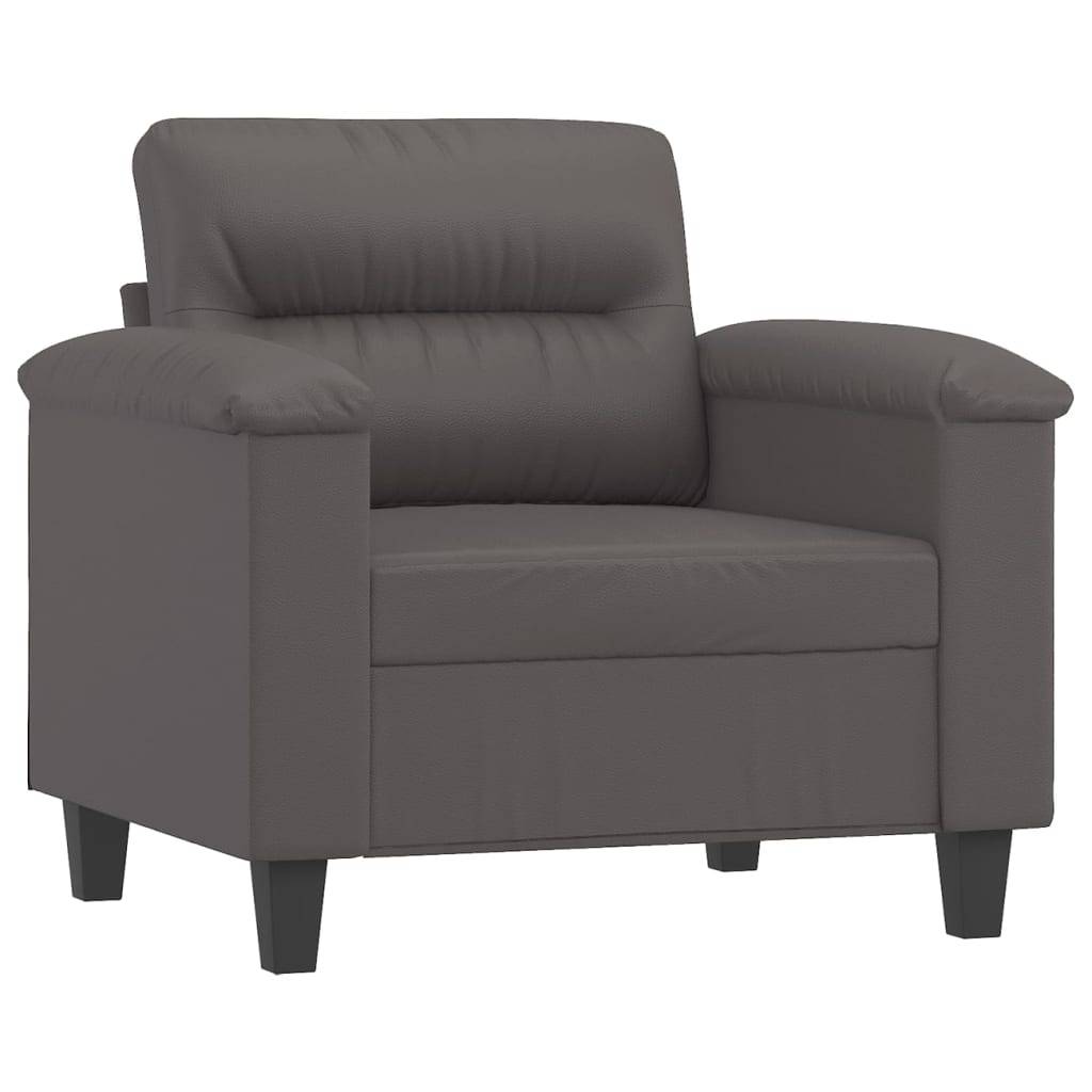 vidaXL Sessel Grau 60 cm Kunstleder