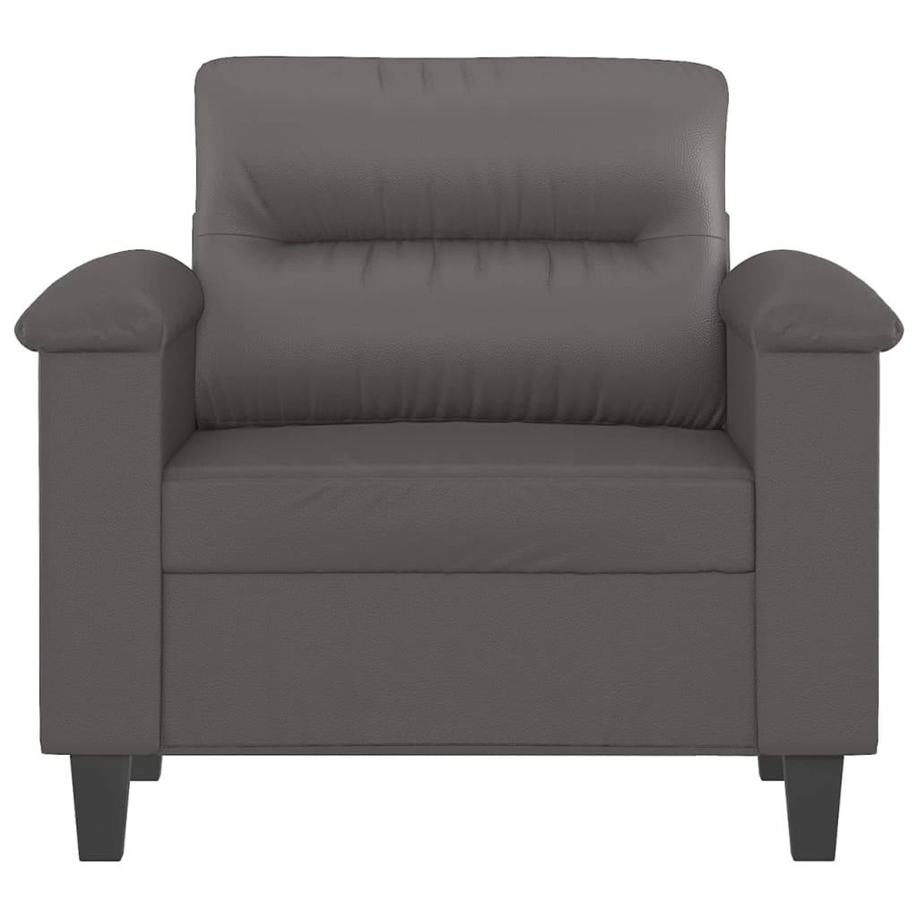vidaXL Sessel Grau 60 cm Kunstleder