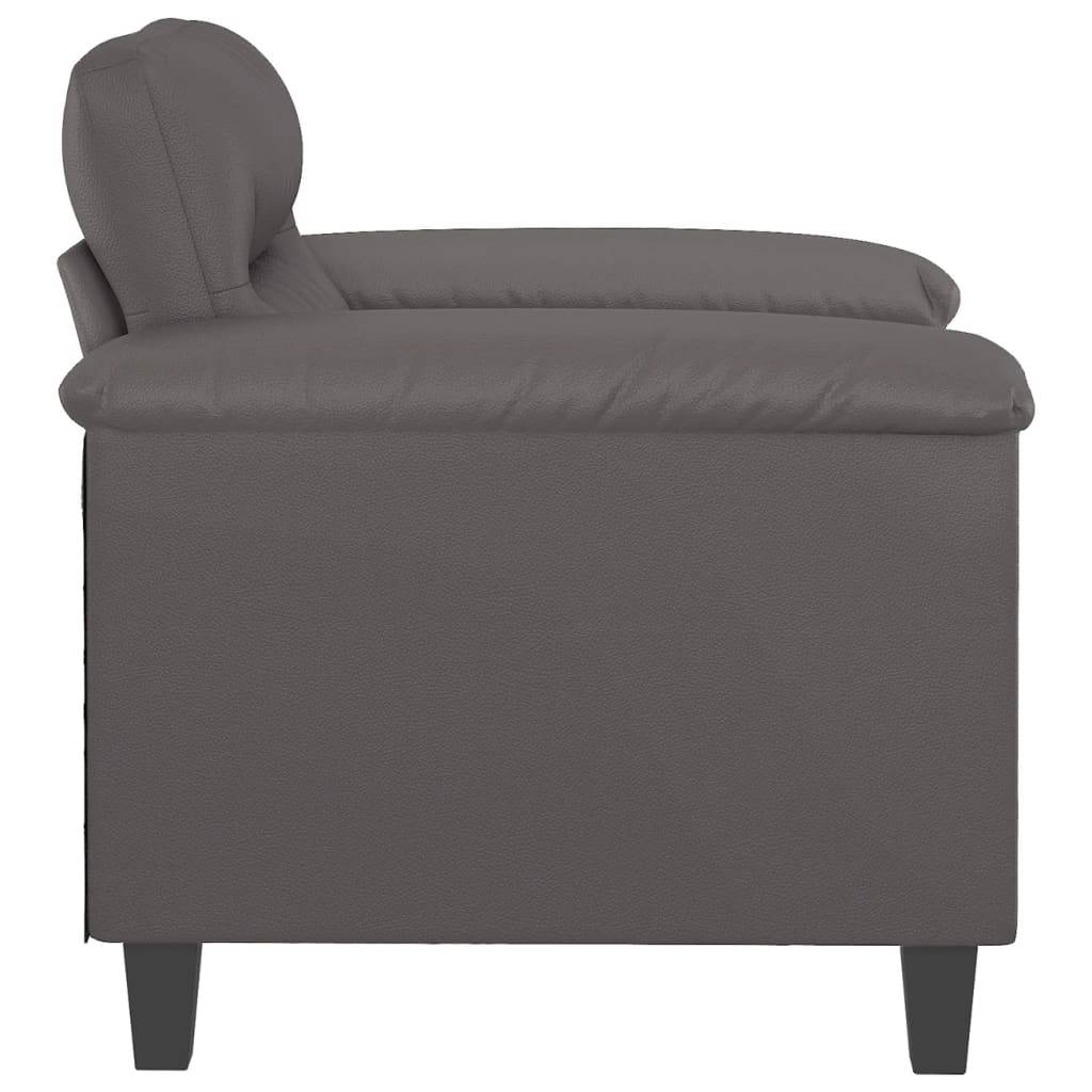 vidaXL Sessel Grau 60 cm Kunstleder