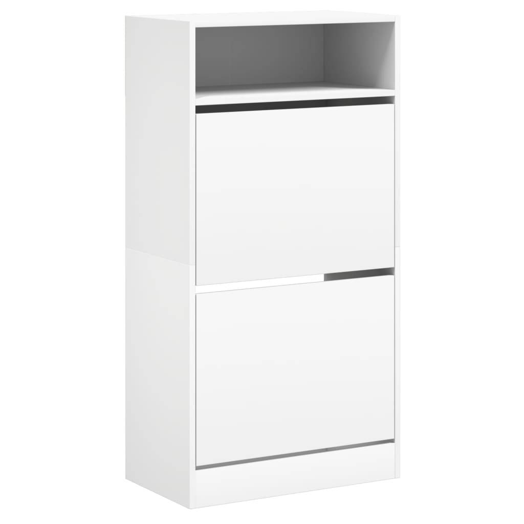 vidaXL Schuhschrank Weiß 60x34x116 cm Holzwerkstoff