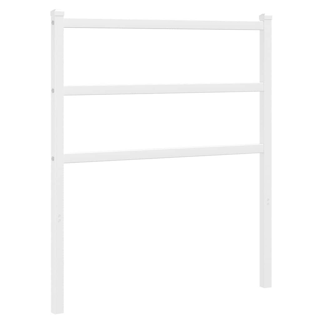 vidaXL Kopfteil Metall Weiß 75 cm