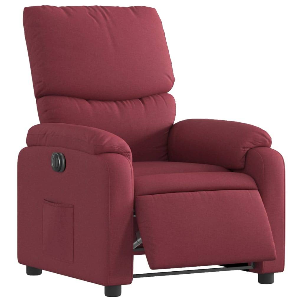 vidaXL Relaxsessel Elektrisch Weinrot Stoff