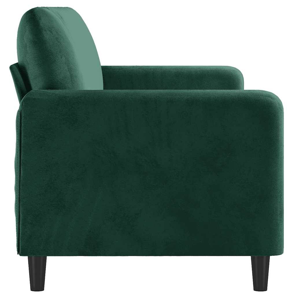 vidaXL 3-Sitzer-Sofa Dunkelgrün 180 cm Samt