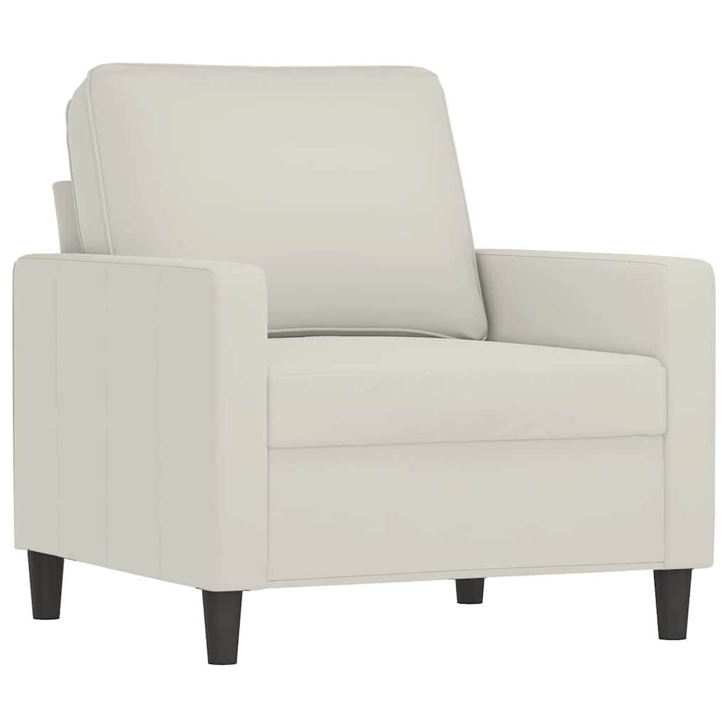 vidaXL Sessel Creme 60 cm Samt