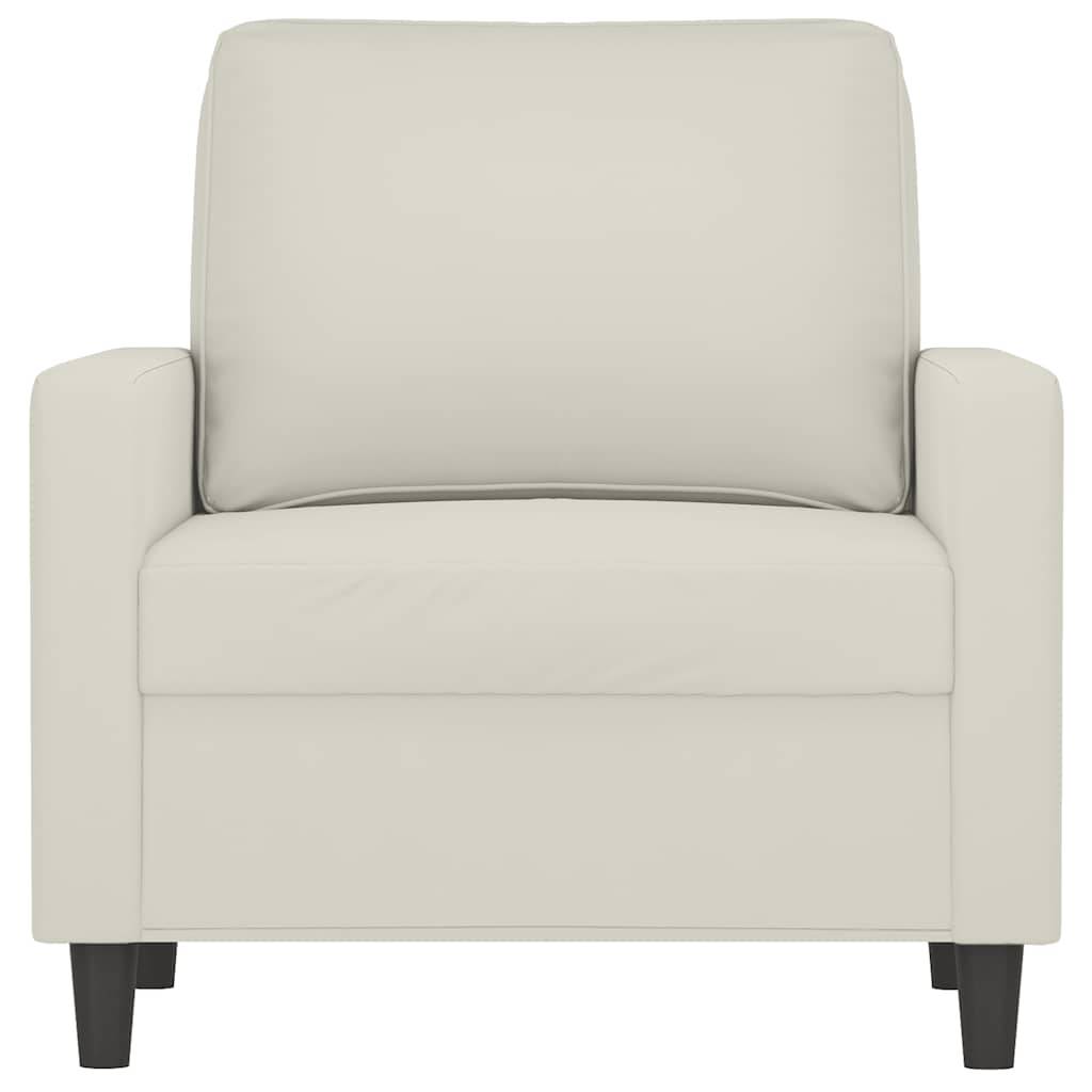 vidaXL Sessel Creme 60 cm Samt