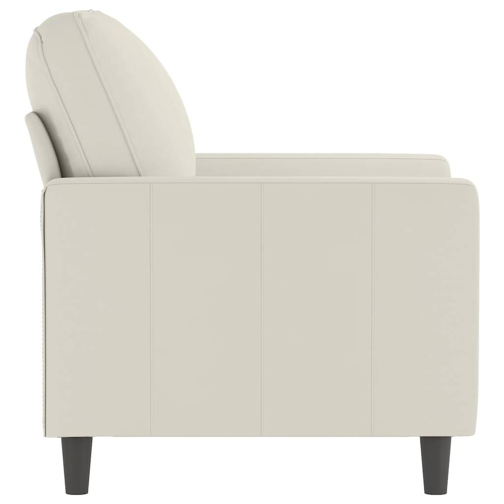 vidaXL Sessel Creme 60 cm Samt