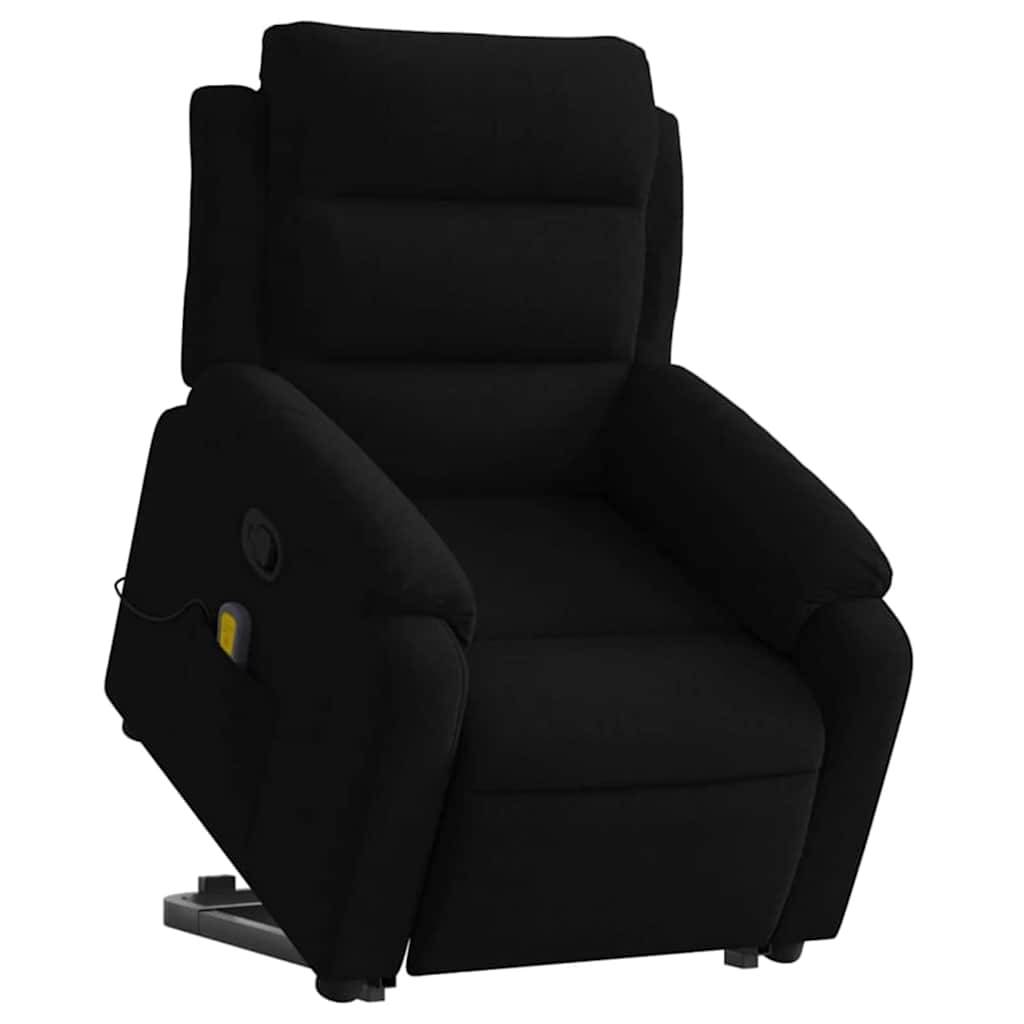 vidaXL Massagesessel mit Aufstehhilfe Schwarz Samt