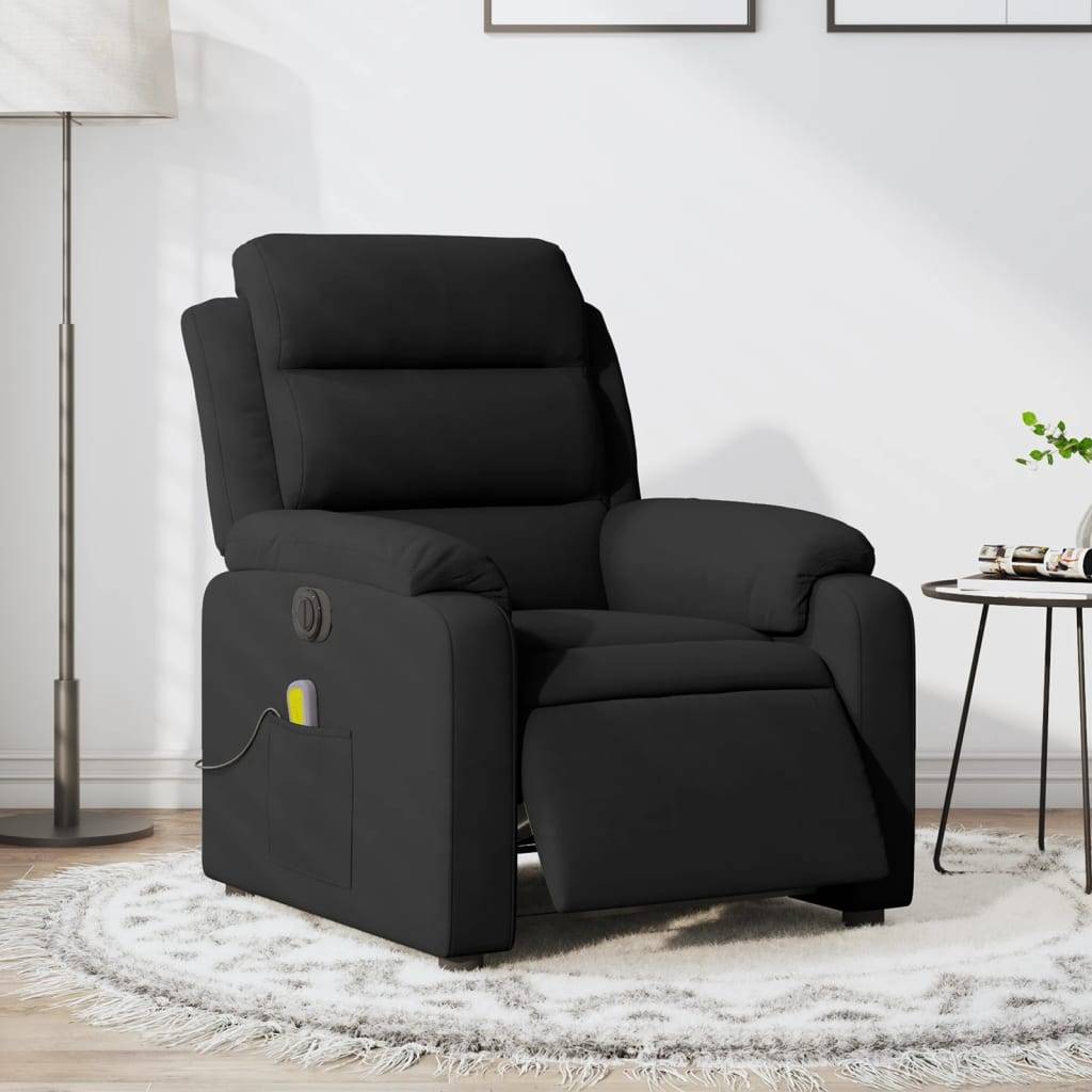 vidaXL Massagesessel Elektrisch Schwarz Samt