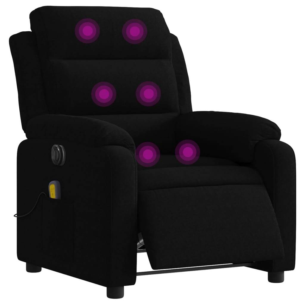 vidaXL Massagesessel Elektrisch Schwarz Samt