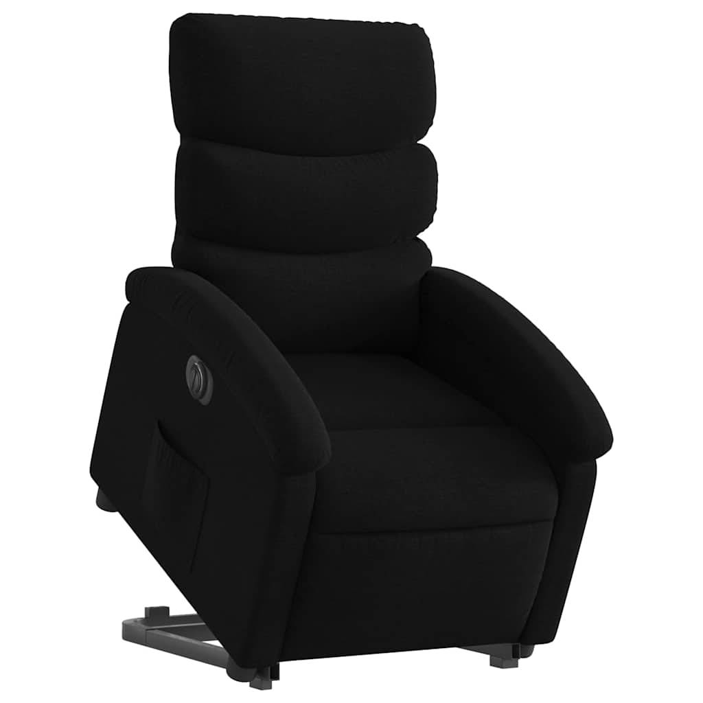 vidaXL Relaxsessel mit Aufstehhilfe Elektrisch Schwarz Stoff