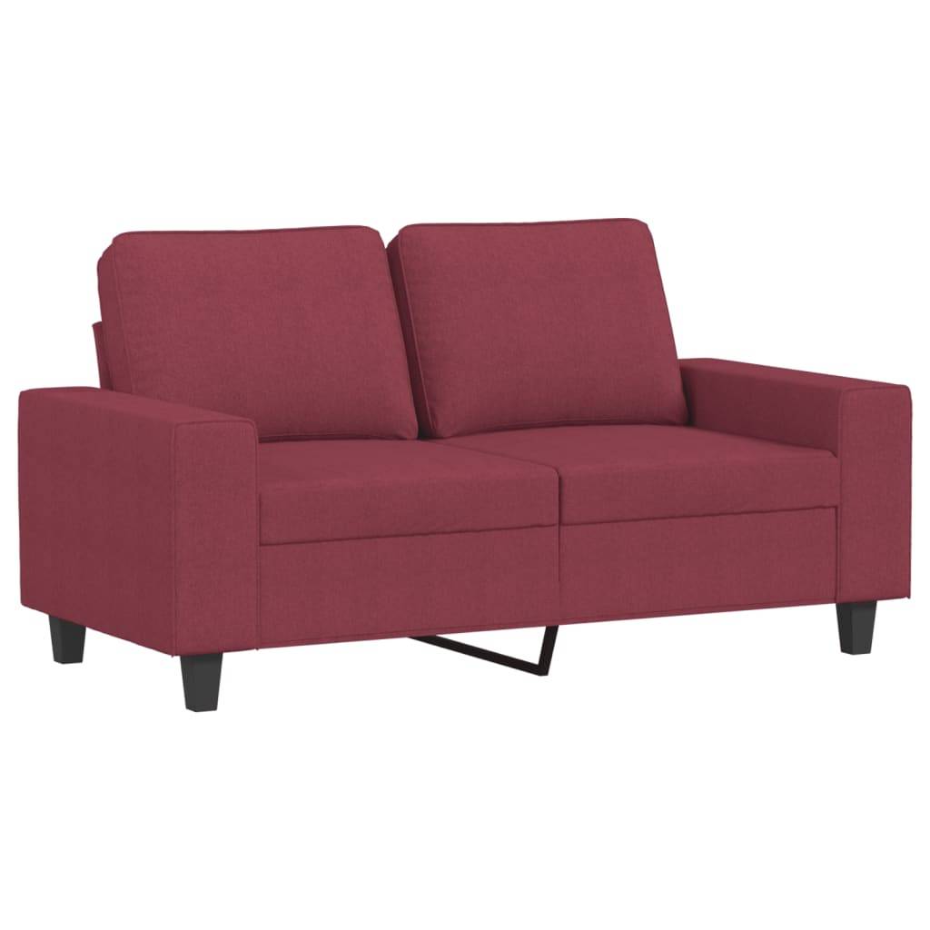 vidaXL 2-Sitzer-Sofa Weinrot 120 cm Stoff