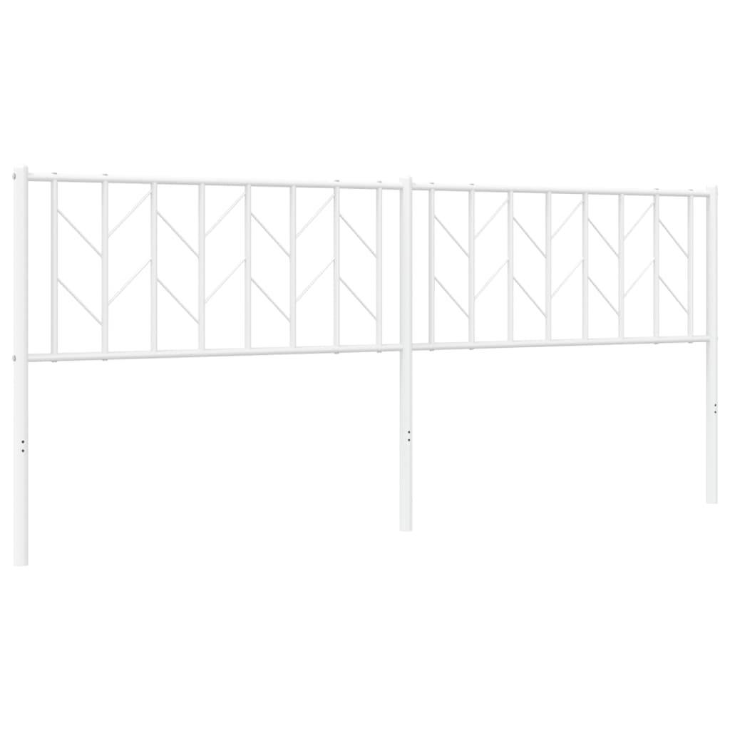 vidaXL Kopfteil Metall Weiß 200 cm