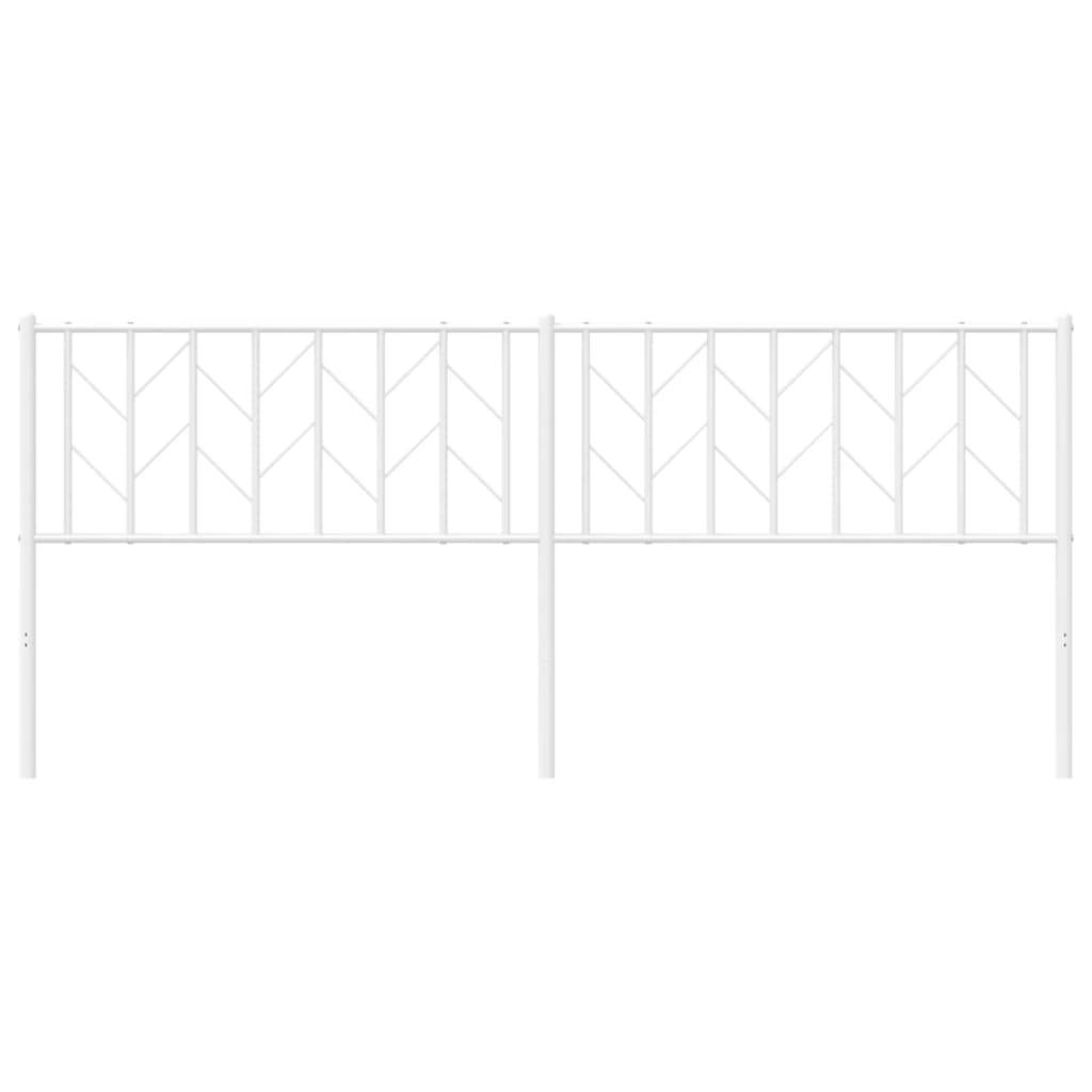 vidaXL Kopfteil Metall Weiß 200 cm