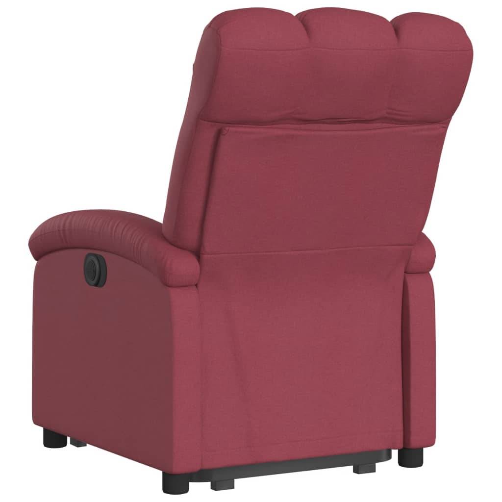 vidaXL Relaxsessel mit Aufstehhilfe Weinrot Stoff