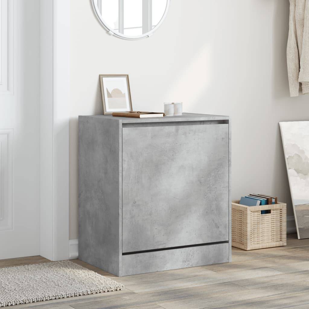 vidaXL Schuhschrank Betongrau 60x42x69 cm Holzwerkstoff