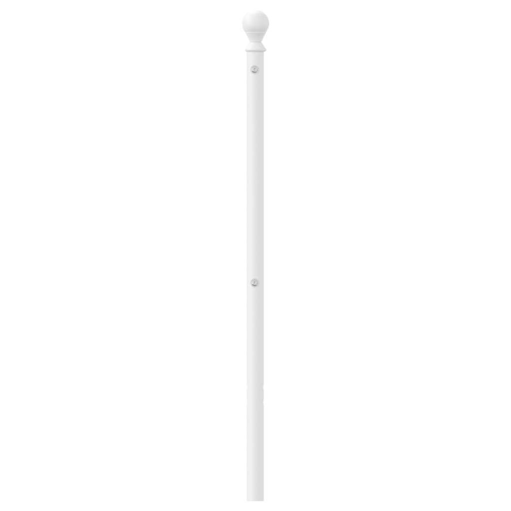 vidaXL Kopfteil Metall Weiß 200 cm
